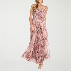 R&M Richards Floral Evening Gown